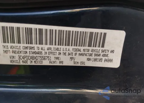 2013 Dodge Journey American Value Pkg z USA, uszkodzony, nr VIN 3C4PDCABXDT556751